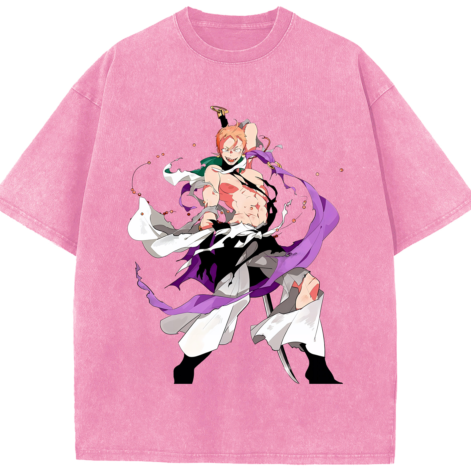 （画像用） 刀剣乱舞 Touken Ranbu 綿100% ヴィンテージ風 半袖Tシャツ（フロントプリント）